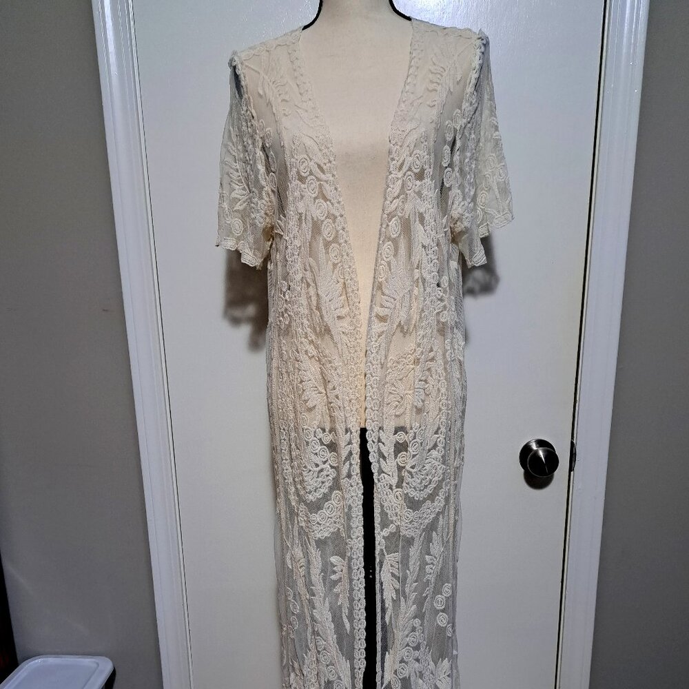 Ivory Lace Kimono